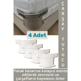 Resim Pratik Nevresim Yorgan Kılıfı Çarşaf Tutucu Sabitleyici Yastık Nevresim Sabitleyici Aparat 4 Adet 