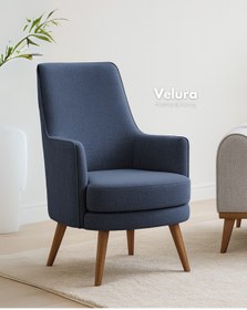 Resim Velura Home & Living Valo Berjer & Tekli Koltuk - Mavi 