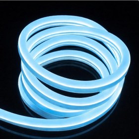 Resim Neon Şerit Led 220 Volt Esnek Silikonlu Aydınlatma + Fiş Dahil 10 Mt-ıce Blue 