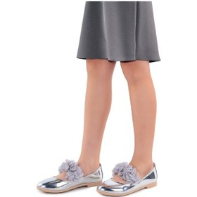 Resim Kiko Kids Rugan Kız Çocuk Babet Ayakkabı Arç 02 Gümüş 