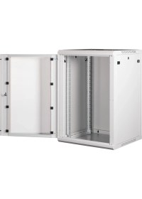 Resim Lande - 18U 19" Duvar Tipi Rack Kabinet - Genişlik: 600 mm | Derinlik: 600 mm - Açık Gri 