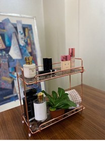 Resim Vendor Neptün Rose Gold Çok Amaçlı Banyo Düzenleyici 2 Katlı Organizer 