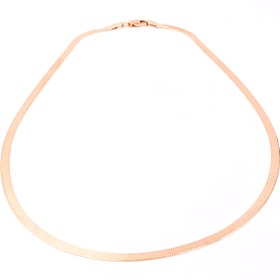 Resim Kalın İtalyan Yassı Zincir 40 cm - 40 Cm / Gold 
