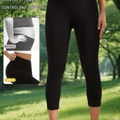 Resim Kadınların Beli Yüksek Siyah Yoga Pantolonu - Karın Kontrolü, Kalça Kaldırma ve Destek, Bahar/Yaz için Rahat ve Spor Tasarım, Yoga Pantolonu 