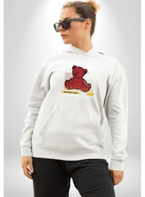 Resim İç Huzur Kadın Erkek Beyaz Kapüşonlu Sweatshirt Hoodie Beyaz 