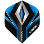 Resim Winmau Prism Alpha Dart Flight Siyah - Mavi 