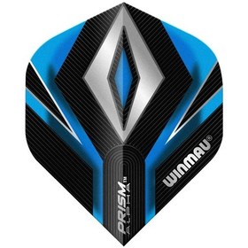 Resim Winmau Prism Alpha Dart Flight Siyah - Mavi 