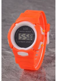 Resim Plcdjt023r03 Çocuk Turuncu Dijital Kadran Silikon Kordon Kol Saati 