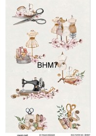 Resim Lineart Pirinç Dekopaj Kağıdı Bhm7 