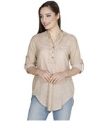 Resim Uzun Kol Şile Bezi Akasya Bluz Toprak Tprk Toprak 