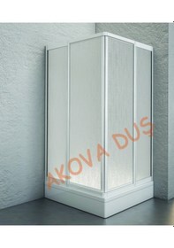Resim Kare-Dikdörtgen Köşe Girişili Mika Camlı Dusakabin Buzlu 