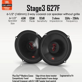 Resim Jbl 16cm Hoparlör - Jbl Stage3 627f Kapı Hoparlörü - Jbl Profesyonel Hoparlör 16cm 