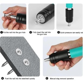 Resim Mac&mos Mekanik Çivi Zımba Tabancası Beton ve Çelik Çivi Tabancası Tabancası (50 Adet Çivili) 