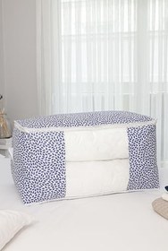 Resim Pencereli Yaprak Lacivert Büyük Boy Yastık Yorgan Kazak Hurcu / 75X40X40 