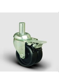 Resim ET03MKM50F Oynak Frenli Pimli Çiftli Moblen Tekerlek Çap:50 