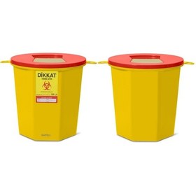 Resim Safell Tıbbi Atık Kutusu - Tıbbi Atık Kovası 10 Litre10 Adet 