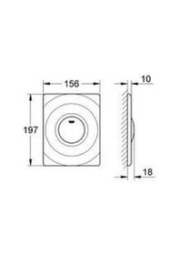 Resim Grohe Surf Kumanda Paneli - 37063000 Krom 