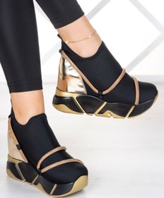 Resim Erkan Saçmacı Barbara Altın Streç Gizli Dolgu Spor Ayakkabı 