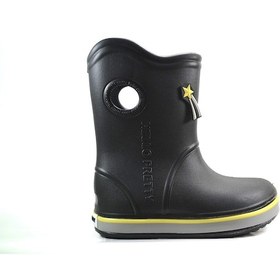 Resim Onlo Ayakkabı HE.037 Siyah Plastik Erkek Çocuk Yağmur Çizme Siyah 