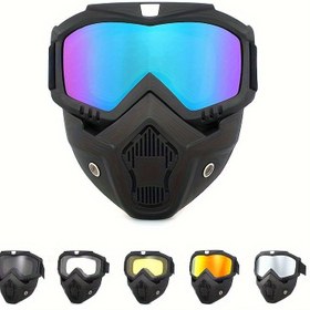 Resim 4 Renk Seçeneği 1 Performans Aksesuarı, Dekoratif Maske, Ayrılabilir Çift Amaçlı Yüz Kalkanı, Açık Hava Kullanımı İçin Mükemmel, Yürüyüş, Bisiklet ve Trekking İçin Harika Tatil veya Doğum Günü Hediyesi 