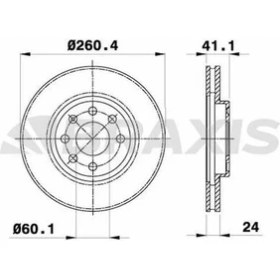 Resim Braxis AE0056 Ön Fren Disk Aynası 4 Bijon Corsa C Combo C Tigra B Meriva A 569000 