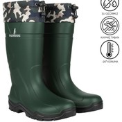 Resim El Biz Konçlu PU Uzun Avcı Çizmesi - Su Geçirmez - Kaymaz Taban - Thermoking - Balıkçı Çiftçi Çizme 