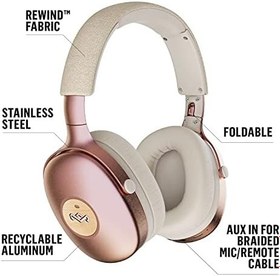 Resim Marley Positive Vibration XL ANC kulaklık: Kulak üstü kablosuz aktif gürültü engelleyici Bluetooth kulaklık, 32 saat çalışma süresi, mikrofonlu katlanabilir kulaklık, bakır 
