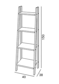 Resim Denko Smarto 40 Cm Mdf Beyaz-Meşe Banyo Boy Dolabı Çok Renkli 