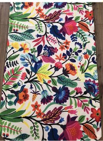 Resim Otantik Renkli Çiçek Desenli Runner Çok Renkli 