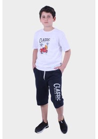 Resim Fyk Kids 3'lü Erkek Çocuk Alt-üst Kapri-tişört Takım Sarı 