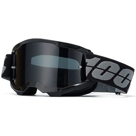 Resim Tangshopping Motosiklet Arazi Kum Önleyici Kask Gözlüğü Siyah Çerçeve-gri Film 