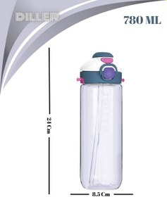 Resim Vagonlife DILLER Tritan Pipetli/Pipetsiz Kullanım Matara - 780 ml 
