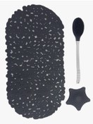 Resim Genel Markalar Main Shop 3 Parça Set Taşlı Model Duş Kaydırmaz Çift Taraflı Banyo Duş Fırçası Yıldız Süzgec M-130 
