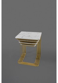 Resim Veys Yaldızlı Vegas Zigon Sehpa - Tekersiz (541590511) 