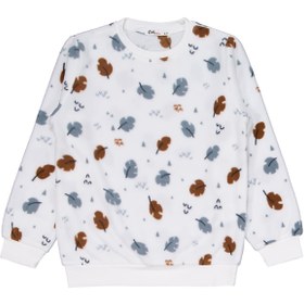 Resim Civil Girls Yaprak Desen 6-9 Yaş Pijama Takımı - Ekru - Ekru / 8-9 Yaş 