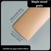 Resim Elmpaly 1 Adet Kendinden Yapışkanlı Ahşap Desenli Pvc Yer Kaplaması Kenar Şeridi 139.37 İnç Yeniden Kullanılabilir Eşik Yapıştırıcısı Akçaağaç Deseni Mat Yüzey Kolay Kurulum 