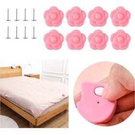 Resim 3b Trend 8 Adet Gül Desenli Yorgan Kılıfı Sabitleyici Nevresim Kılıfı Koltuk Örtüsü Sabitleme Aparatı 