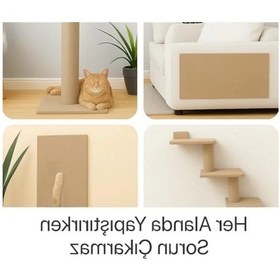 Resim Yapışkanlı Kedi Tırmalama Halısı, Her Yüzeye Uygulanabilir, Kesilebilir Koruyucu Mat 