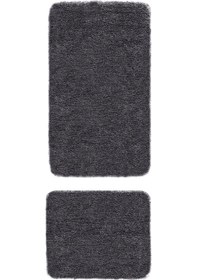 Resim Koza Home Koza Home Segura Peluş Antrasit Kaydırmaz Taban Banyo Paspası Antrasit 