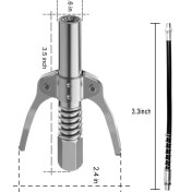 Resim Mingjin Shop 1 B Tarzı Kilitleme Aracı Gres Tabancası Aksesuarları Çoğaltıcı Ağır Hizmet Tipi Çift Saplı Hızlı Bırakma Memesi Yağ Pompası Araba Şırınga Yağlayıcı Ucu (Yurt Dışından) 
