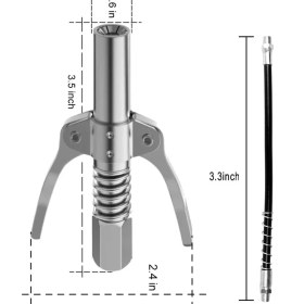 Resim Mingjin Shop 1 B Tarzı Kilitleme Aracı Gres Tabancası Aksesuarları Çoğaltıcı Ağır Hizmet Tipi Çift Saplı Hızlı Bırakma Memesi Yağ Pompası Araba Şırınga Yağlayıcı Ucu (Yurt Dışından) 