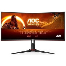 Resim Aoc CU34G2XP/BK 34" 1 Ms WQHD Curved 180 Hz Oyuncu Monitörü (Outlet) 
