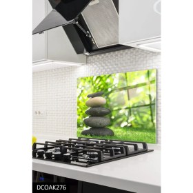 Resim Ne Verelim Size Cam Ocak Arkası Koruyucu | Siyah Taşlar 