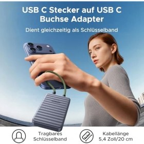 Resim Ugreen Neodrive Go Taşınabilir SSD 1 Tb, 4.000 Mb/s'ye Kadar, Entegre Kablolu Harici Usb4 SSD Pc'ler (Windows/macos/linux) ve Mobil Cihazlarla (Ios/ıpados/android) Uyumlu 