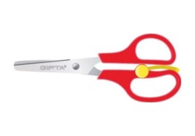 Resim Çocuk Makası Küt Uç Ergo Cetvelli Abs Sap - 4 Renk K712 