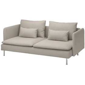 Resim 3'lü Kanepe, Fridtuna Açık Bej, Çift Kolçaklı 2Açık Ceviz 