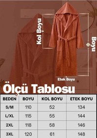 Resim Kapüşonlu Bornoz Doğa Kiremit 2xl Kiremit 