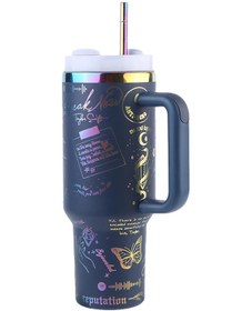 Resim 40 Oz Paslanmaz Çelik Yalıtımlı Su Şişesi Termal Kahve Araba Bardak Soğuk Sıcak Lake Blue '- 