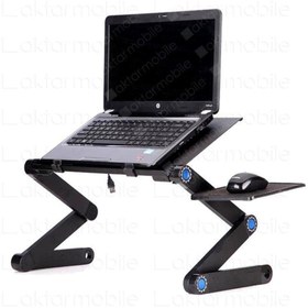 Resim Çok Fonksiyonlu Laptop Sehpası Katlanabilir Notebook Stand Metal Alaşım 