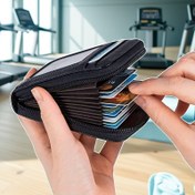 Resim Erkekler için PU Klasik Kart Tutucu - Hafif, Minimalist Tasarım Günlük Seyahatler İçin, Astarlı İç Mekan, Madeni Para Cüzdanı | Modern Aksesuar | Fermuarlı Torba 
